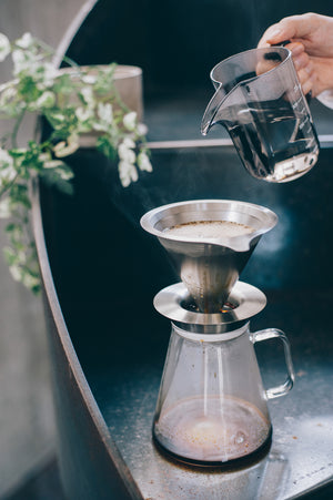 Double Mesh Metal Dripper 02 Silver