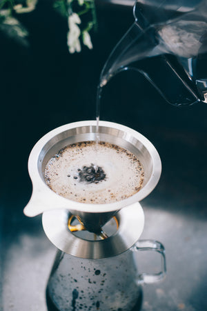 Double Mesh Metal Dripper 02 Silver