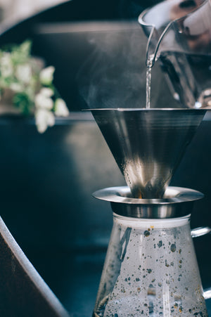 Double Mesh Metal Dripper 02 Silver