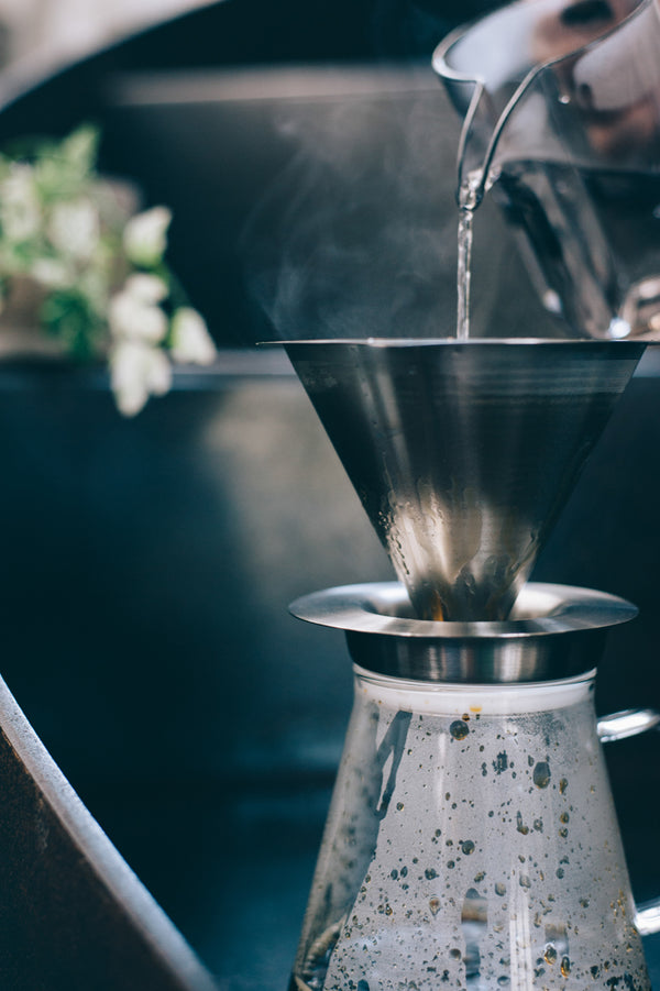 Double Mesh Metal Dripper 02 Silver