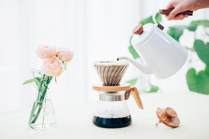 V60 Wood Drip Kettle 1200mL Silver