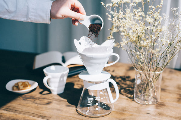 V60 Ceramic Pour Over Coffee 02 Set White