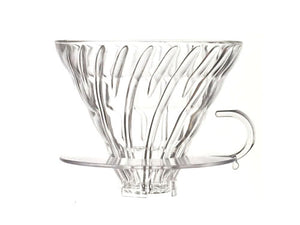 V60 Glass Dripper 02 (Round Base) Clear Black