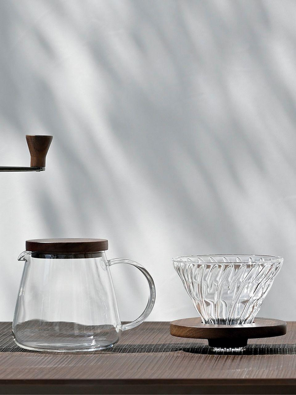 Walnut Series V60 Glass Coffee Dripper 02