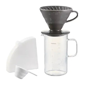 Crafts Science Beaker Server and Ceramic Dripper Set 600mL Gray