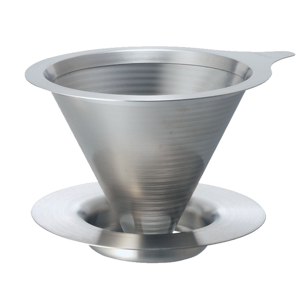 Double Mesh Metal Dripper 02 Silver