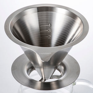 Double Mesh Metal Dripper 02 Silver