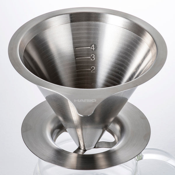Double Mesh Metal Dripper 02 Silver