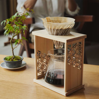 Wood DripStand-Set Asanoha