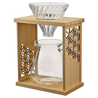 Wood DripStand-Set Asanoha