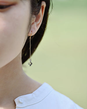 Hydrangea Earrings Gray