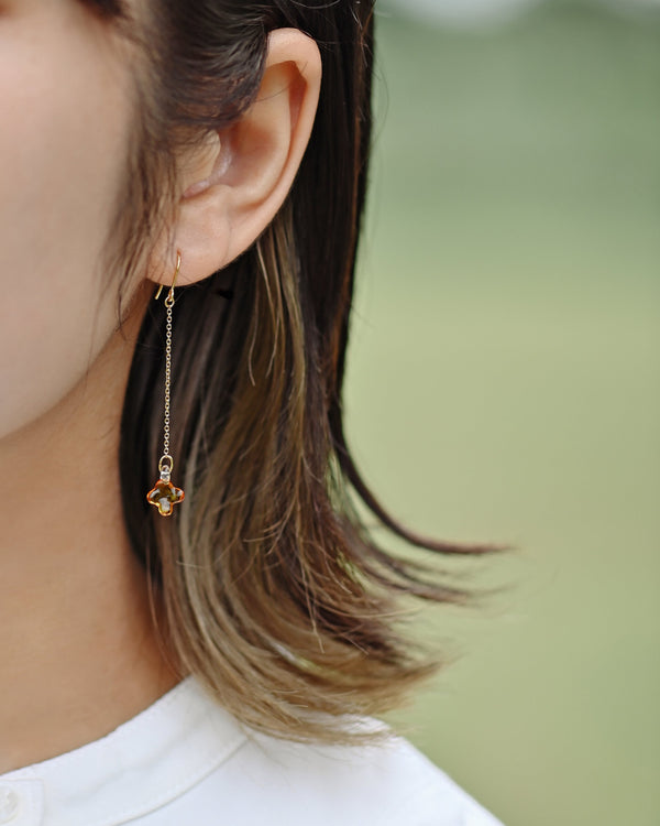 Osmanthus Earrings Amber