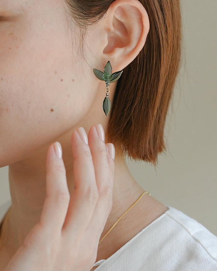 Yureha Earrings Green