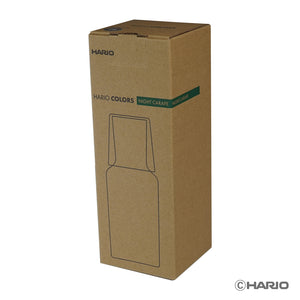 HARIO Colors Night Carafe packaging box labeled with product name and branding.