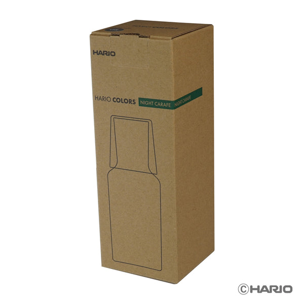 HARIO Colors Night Carafe packaging box labeled with product name and branding.