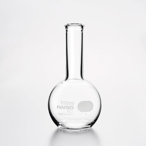 Empty Hario flask vase 100ml with bulbous base and tall narrow neck.