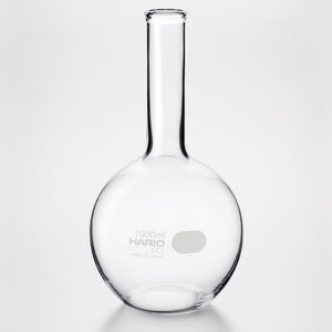 Empty Hario flask vase 1000ml with generous bulbous base for larger arrangements.
