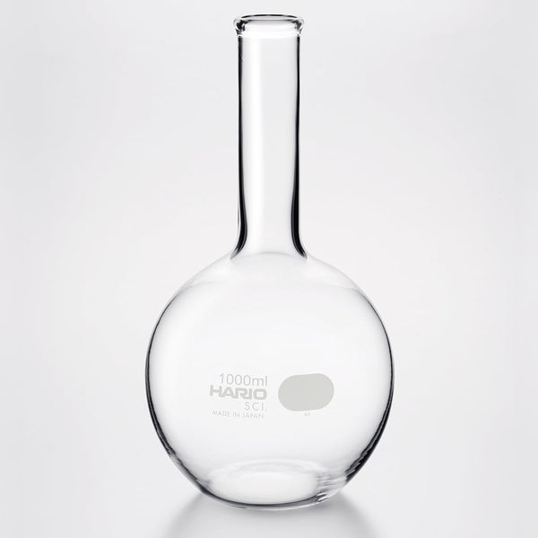 Empty Hario flask vase 1000ml with generous bulbous base for larger arrangements.