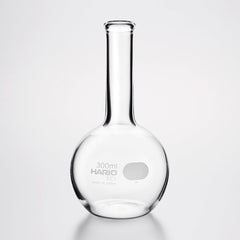 Empty Hario flask vase 300ml with larger capacity bulbous base.