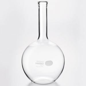 Empty Hario flask vase 3000ml extra-large size with biggest bulbous base.