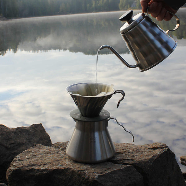 Outdoor V60 Metal Coffee Server 500mL Silver