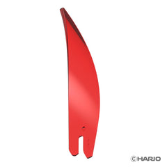 Red curved petal-shaped ribs for Suiren dripper displayed against white background.