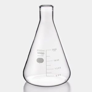 Empty 2000ml HARIO laboratory flask, largest size with graduated volume indicators