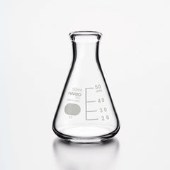 Empty 50ml HARIO laboratory flask with scale markings and wider conical base