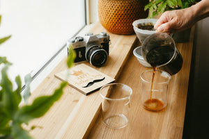 Crafts Science Beaker Server and Ceramic Dripper Set 600mL Gray