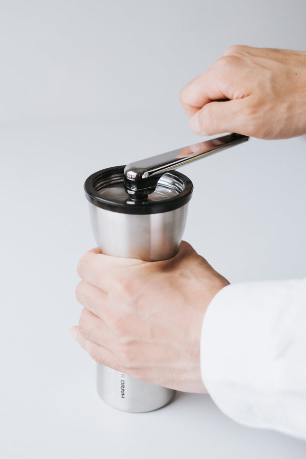 "Mini-Slim Pro" Ceramic Coffee Mill Silver