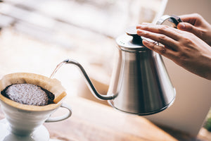 V60 Wood Drip Kettle 1200mL Silver