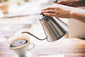 V60 Wood Drip Kettle 1200mL Silver
