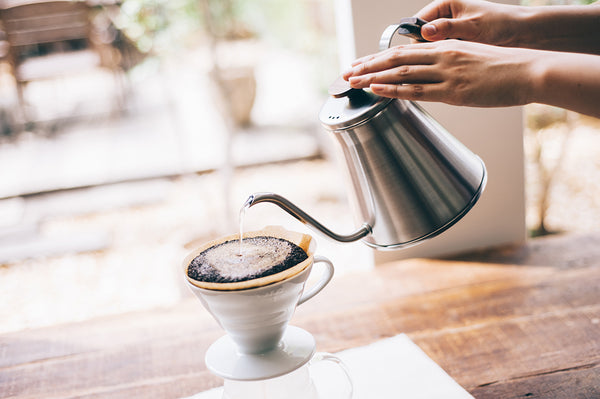 V60 Wood Drip Kettle 1200mL Silver