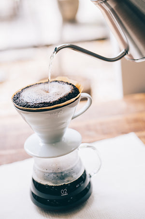 V60 Wood Drip Kettle 1200mL Silver