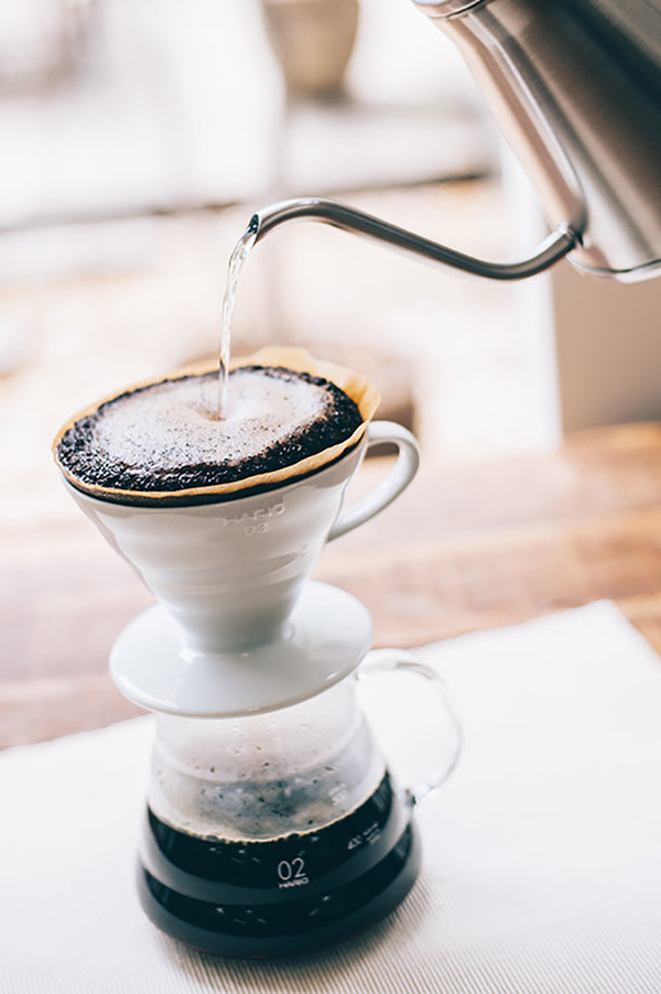 V60 Wood Drip Kettle 1200mL Silver