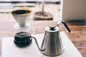 V60 Wood Drip Kettle 1200mL Silver