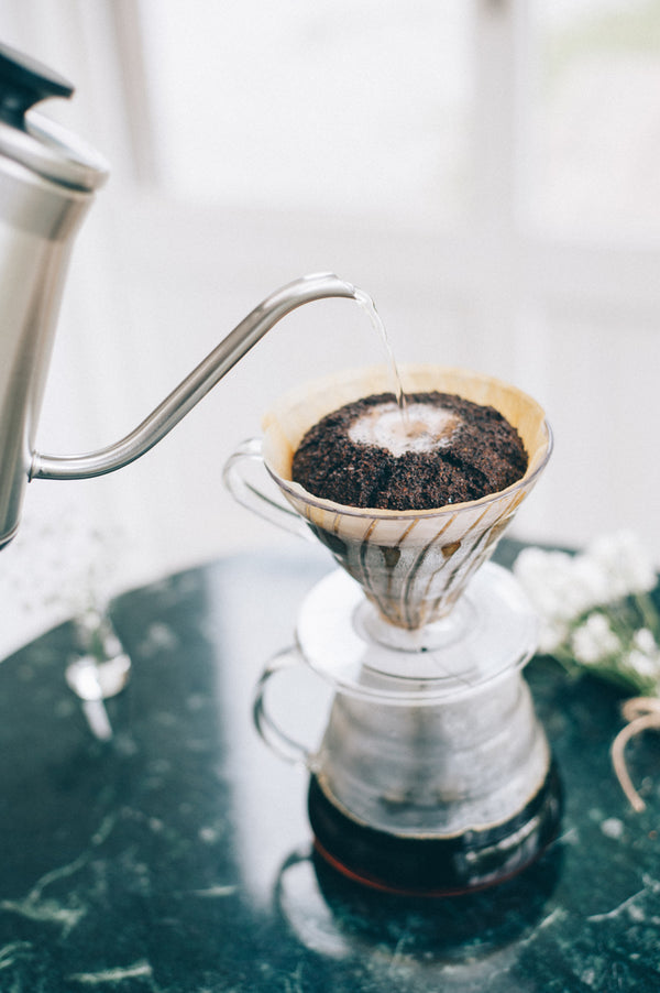 V60 Wood Drip Kettle 1200mL Silver