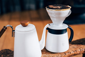 V60 Wood Drip Kettle 1200mL Silver