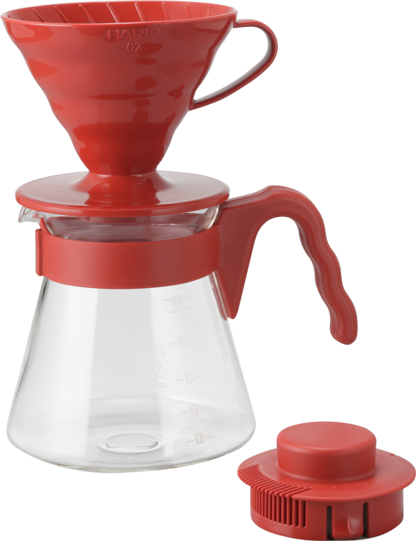 HARIO V60 Coffee Server 02 Set Red