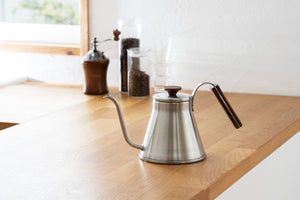 V60 Wood Drip Kettle 1200mL Silver