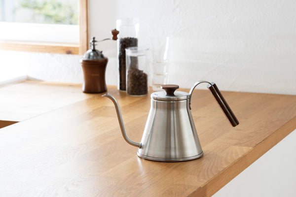 V60 Wood Drip Kettle 1200mL Silver
