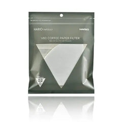 Hario V60 Outdoor white cone-shaped paper coffee filters size 02, pack of 40 filters