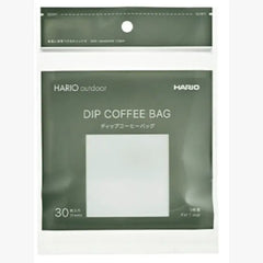 HARIO outdoor dip coffee bag package, green pouch containing 30 individual coffee bags for brewing